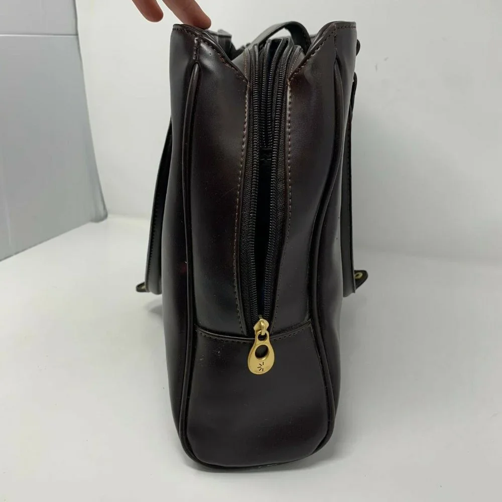 Case Logic Structured Work Tote Organizer Shoulder Bag Laptop Commuter Brown
